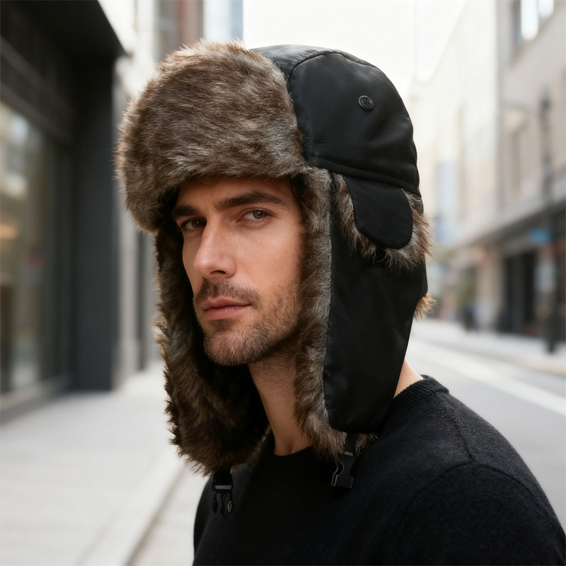 Winter Trapper Hat - Kışlık Rus Ushanka Şapkası Erkek Askeri