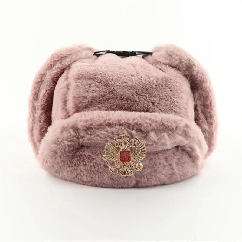 Winter Trapper Hat - Sovyet Rozeti Ushanka Erkek ve Kadın