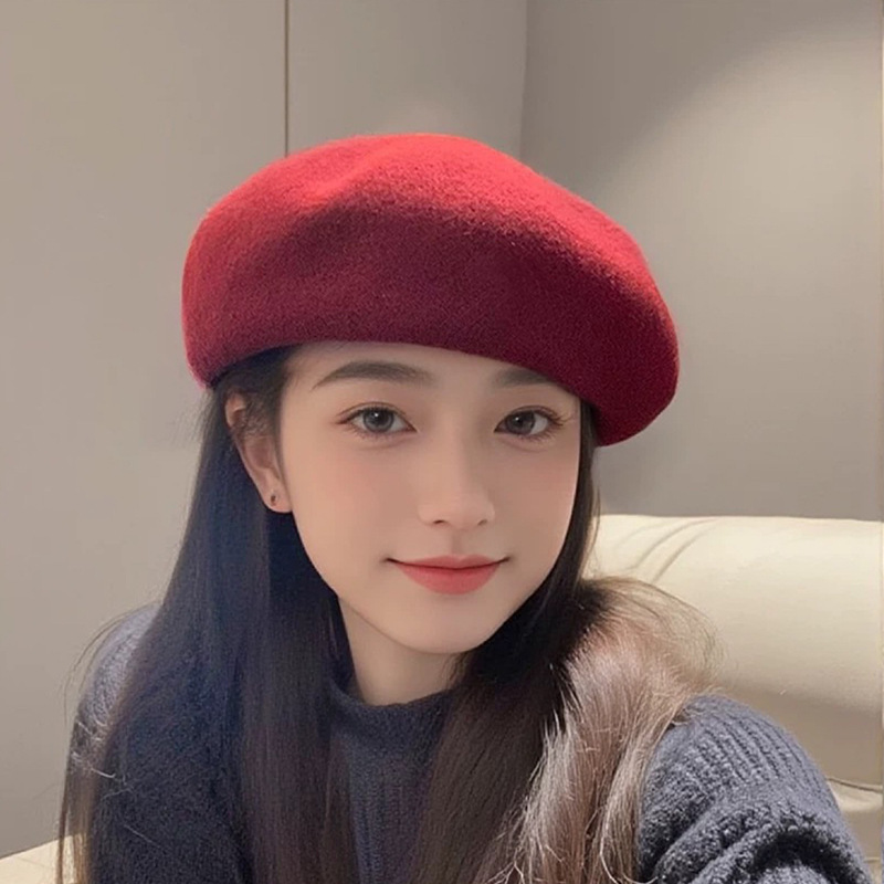 Beret French Wool - Sonbahar Klasik Fransız Yün Bere Şapka